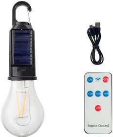 Resim Kamp Lambası Feneri Vintage LED Kamp Feneri Suya Dayanıklı Açık Yürüyüş için Kamp Işık Lambası Elektrik Kesintisi Acil Ev Arka Bahçe Verandası Balkon Teras (Solar Ampul) 