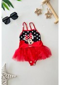Resim Miniğimin Cicileri Tüllü Mnn Ms Baskılı Kız Çocuk Mayo Bikini... Kırmızı 