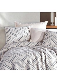 Resim Zebra Casa Claris Çift Kişilik 3 Parça Yatak Örtüsü Takımı Lacivert Renk Lacivert 