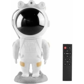 Resim Techno Stock Projeksiyon Astronot Lamba Speaker Sevimli Astronot Bluetooth Hoparlör 