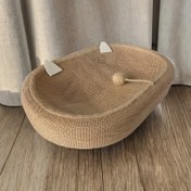 Resim 60CM Büyük Kedi Yalama Tahtası, Dayanıklı ve Dökülmez Oval Tasarımıyla Birlikte Kedi Yatağı ve Büyük Yalama Havuzu İçerir. 