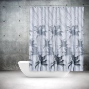 Resim Tropik Banyo Perdesi 5104 Çift Kanat 