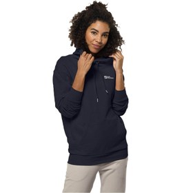 Resim Jack Wolfskin Essential Hoodie Kadın Sweatshirt Lacivert 
