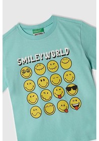 Resim United Colors Of Benetton Erkek Çocuk Smile T Shirt Turkuaz 3ı1xg10ıh-1414 Turkuaz 