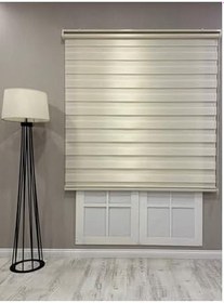 Resim Bambu Zebra Stor Güneşlik Perde, Krem, 120 x 260 