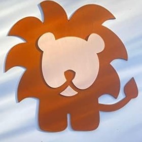 Resim Windly Concept Bebek Odası Çocuk Odası Ahşap Aslan Duvar Dekoru 32x30 kahverengi 