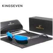 Resim Challenger Kıngseven Polarize Kare Sürüş Gözlüğü Silah Mavisi Paslanmaz Çelik Çerçeve Pc Cam Erkek Kadın Günlük Kullanım Altın 