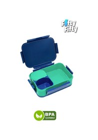 Resim Vagonlife 900 Ml Tek Kat 3 Bölme Çocuk Beslenme Kutusu -ffb1270 Mavi 