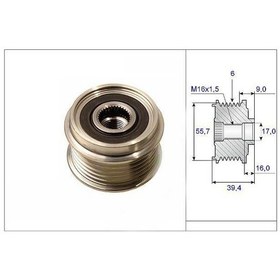 Resim VALEO 588013 ALTERNATÖR KASNAĞI POLO / IBIZA / FABIA 1.2 