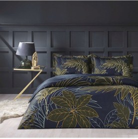 Resim Taç Marielle Saten Çift Kişilik Nevresim Takımı Lacivert 000000001000049263 Lacivert 