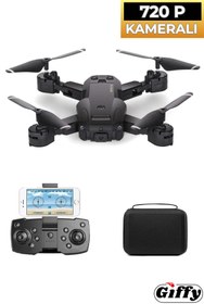 Resim giffy Başlangıç Drone 720P HD Kameralı Drone Katlanabilir Taşıma Çantalı 4 Pervaneli Havada Sabit Kalır 
