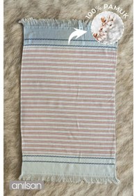 Resim Sunset Çizgi Detay Plaj Havlusu %100 Pamuk 50x80 