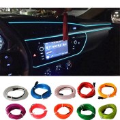 Resim Xiyu Shop Çakmak Tarzı Mavi Sıcak Satış Araba Iç Aydınlatma LED Şerit Dekorasyon Garland Tel Halat Tüp Hattı USB Sürücülü Esnek Neon Işık (Yurt Dışından) 
