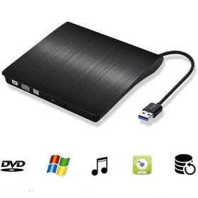 Resim ShopFast Usb 3.0 Harici Dvdrw Cd Dvd Yazıcı Okuyucu Slim External Ultra İnce Writer Uyumlu 