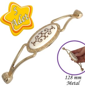 Resim Glaswen 5 Adet Seç Kulp Altın Gold 128 mm Kulp Mobilya Mutfak Dolabı Çekmece Dolap Kapak Kulpu Kulbu Metal Kulpları 