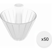 Resim Empoorlium Origami Koni Tasarım Kahve Filtresi Kupası Yeniden Kullanılabilir El Yapımı Kahve Damlatıcı Süzgeci 185 mm Filtre Kağıdı ile (Yurt Dışından) 