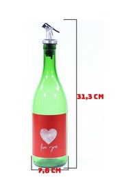 Resim Sevgililer Günü Konseptli Sosluk Yeşil 750 Ml Akıtıcılı Love You Yeşil 