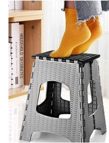 Resim Pratik Büyük Katlanabilir Tabure - Katlanır Kamp Tabure - Piknik 