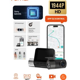 Resim 70Mai DashCam A500s-1 Araç İçi Kamera + RC06 Arka Kamera Set 
