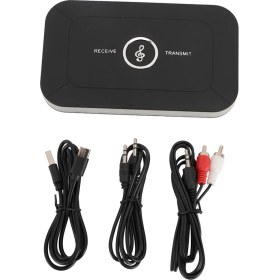 Resim Bluetooth 5.0 Verici Alıcı 2'si 1 Arada Adaptör 3,5 mm Arayüz Anc ve Aec Hifi Kablosuz Verici Alıcı Telefon Tablet Için (Yurt Dışından) 