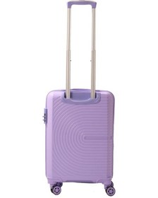 Resim Mçs Bavul Büyük Ve Kabin 2li Set Kırılmaz Silikon Valiz V374 Lila Lila 
