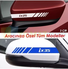 Resim Hyundai I10 I30 I40 I20 Ix20 Yan Dikiz Ayna Kapağı Şerit Sticker 20 X 2 Cm 