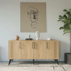 Resim Bimossa Karla Suntalam Modern Konsol – Yüksek Ayaklı, 4 Kapaklı, Geniş Depolama Alanlı Dikdörtgen 160x79x41 cm 
