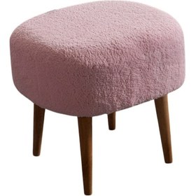 Resim Barel Yuvarlak 4 Ayaklı Çok Amaçlı Puf Pembe Pembe 