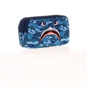 Resim Kaukko Kıds&love L8123 3 Bölmeli Kalem Çantası Square Shark 