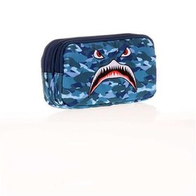 Resim Kaukko Kıds&love L8123 3 Bölmeli Kalem Çantası Square Shark 