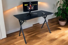 Resim HEY GAMİNG PROFESYONEL OYUNCU MASASI, SİYAH, 120 CM 