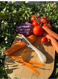 Resim Solingen Pırıltılı Beyaz Dik Soyacak Paslanmaz Alman Çeliği, Ergonomik Sap, Yüksek Keskinlik-257 Beyaz 