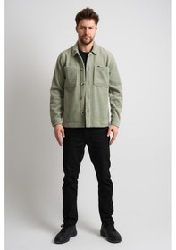 Resim Alexander Gardi Alexandergardı Gömlek Yaka Düğmeli Cep Detaylı Erkek Ceket Mint Yeşili 