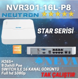 Resim Neutron Nvr301-16Ls3-P8 H265+ 16 Kanal 8 Poe 4K Nvr Kayıt Cihazı 