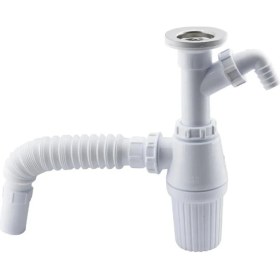 Resim Nublado Pis Su Giderli Sökülebilir Tas'lı Çift Gider Sifon Körüklü Temizlenebilir Mutfak Banyo Lavabo Körük 