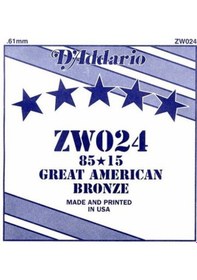 Resim D'addario Zw024 Tek Akustik Gitar Teli 24 