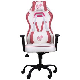 Resim GC1001PW 2D Kolçaklı Boyun ve Sırt Destekli Pembe Beyaz Oyuncu Koltuğu 