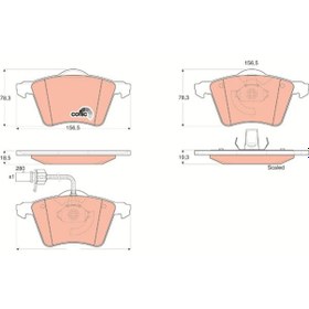 Resim TRW GDB1538 On Fren Balatasi- (Vw Sharan 01-10 Seat Alhambra 01-10) 7M3698151B (WM324887) 