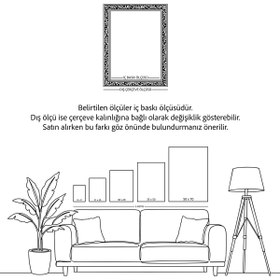Resim epiqart İstanbul Haritası - Vintage Desenli Çerçeve 