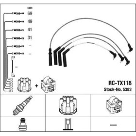 Resim Ngk 5383 RC-TX118 Ateşleme Kablosu 9091922329 