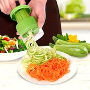 Resim 1 adet Yeşil Sebze Spiral Dilimleyici - Manuel Züccino Noodle Maker ve Paslanmaz Çelik Bıçaklı Döner Meyve Soyucu, Dayanıklı ABS Plastik, Havuçlar, Salatalar ve Daha Fazlası İçin Kolay Kullanımlı Mutfak Aleti | Gıda Güvenliği Tasarımı, Sebze Kesici ve Doğrayıcı, Sebze Dilimleyici 