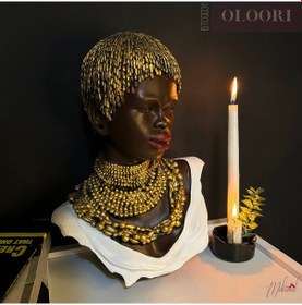 Resim Afrikalı Kadın Heykeli Figür Dekoratif Obje Ve Biblo Masa Dekoras 