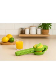 Resim Daisy Home El Tipi Narenciye ve Limon Sıkacağı - Kapaklı Filtreli Tasarım, Dayanıklı Abs Gövde, Portakal Mandalina Limon Için Uygun, Ergonomik Saplı Pratik Mutfak Sıkacağı (Yeşil-Sarı) 