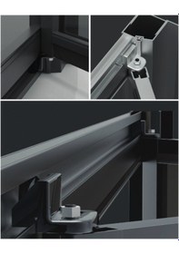 Resim Blackline Katlanır İki Duvar Arası Akordiyon Duşakabin 75 x 79 CM Ölçü-Cam Deseni-75-79 Cm Arası-Şeffaf 