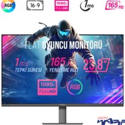 Resim Warp Outlet (Kutu Hasarlı) WRP24-165-B 23.8" 165HZ 1MS RGB Flat Freesync + G-Sync Full HD Oyuncu Monitörü 