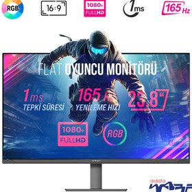 Resim Warp Outlet (Kutu Hasarlı) WRP24-165-B 23.8" 165HZ 1MS RGB Flat Freesync + G-Sync Full HD Oyuncu Monitörü 