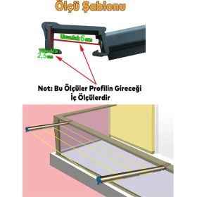 Resim Gökbin Balkon Çamaşır Kurutma Askısı Alüminyum Küpeşte Çamaşır Askılığı Kurutmalık Kare 6x2.5 cm Antrasit 