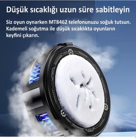 Resim Manyetik Fanlı Telefon Soğutucu Magsafe Uyumlu, Rgb'li, Yapay Zeka Soğutma 