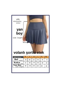 Resim Missmaral Antrasit Şortlu Etek Yüksek Bel Skirt With Shorts Casual Beachwear Tennis 110101 Antrasit 