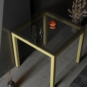 Resim Camlan Yemek Masası & Toplantı Masası - Siyah / L 